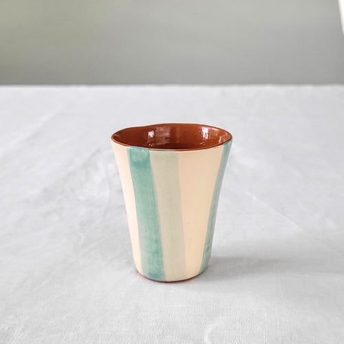 Espressobecher gestreift zweifarbig mint