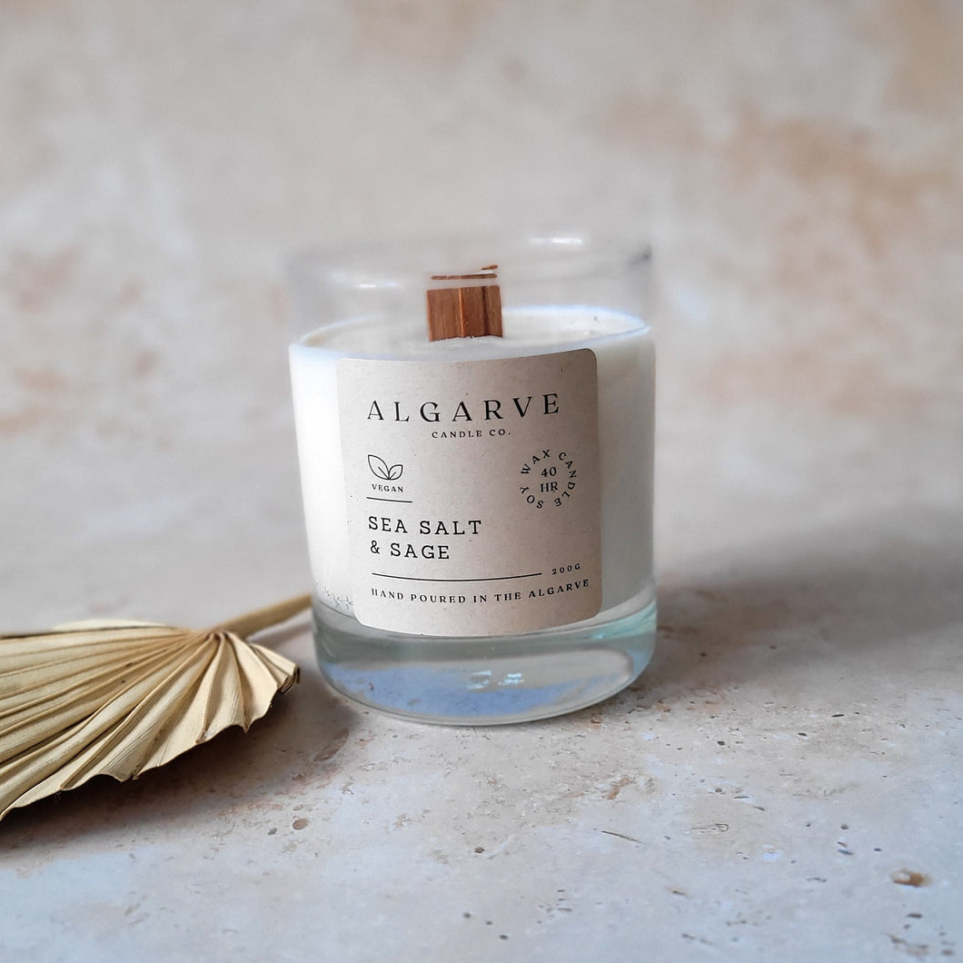Kerze aus Sojawachs, Sea Salt & Sage