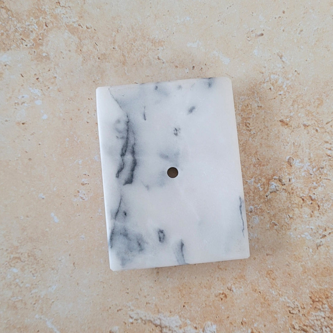 Porte-savon en marbre, blanc