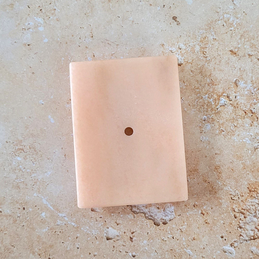 Marble soap dish, blush