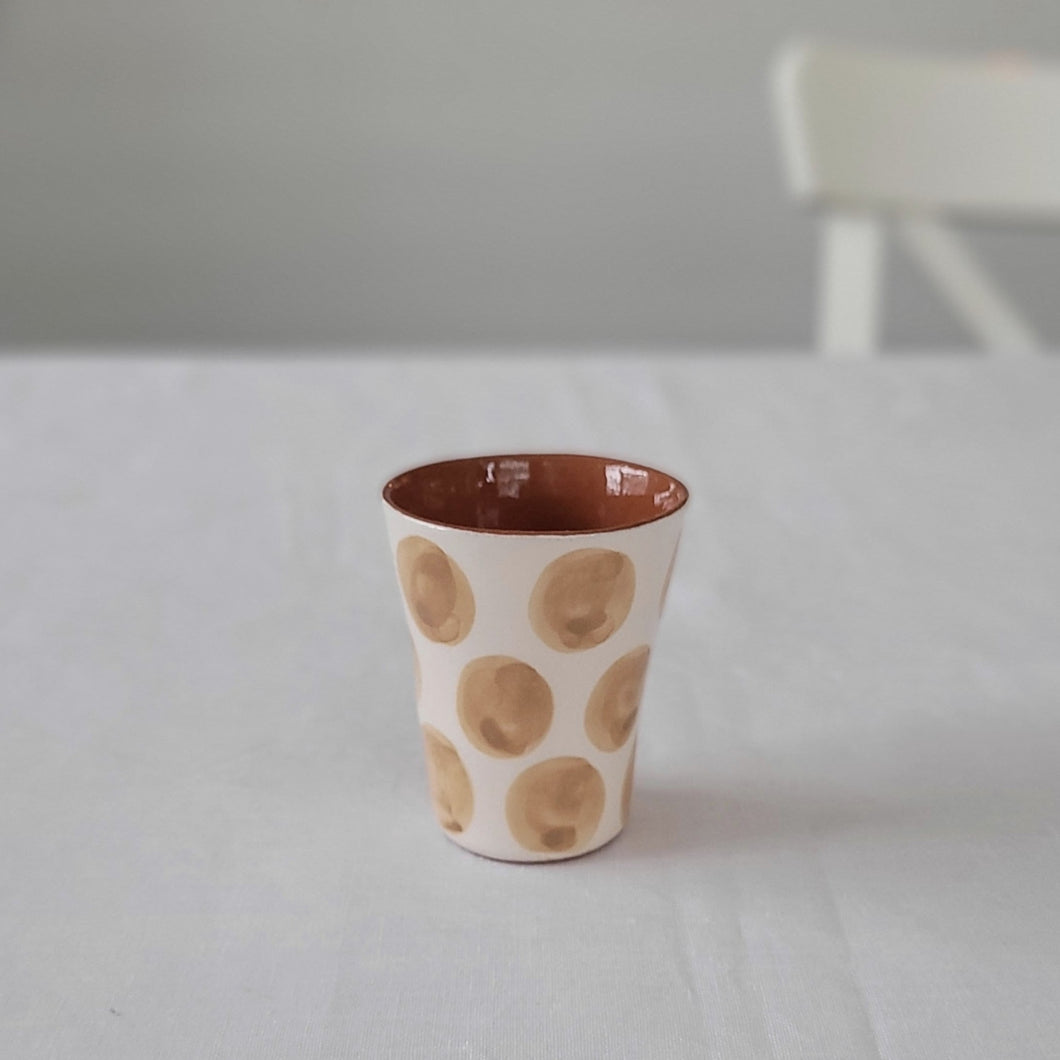Espressobecher Punkte beige