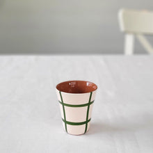 Load image into Gallery viewer, Green checkered espresso mug

