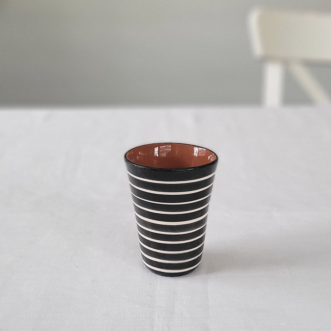 Espresso cup ringed black
