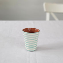 Load image into Gallery viewer, Espresso cup ringed mint
