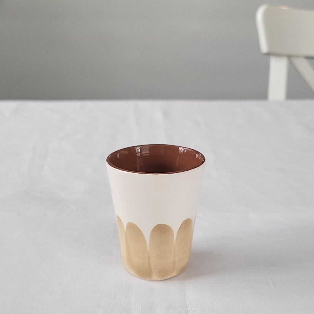 Espressobecher Säulen beige
