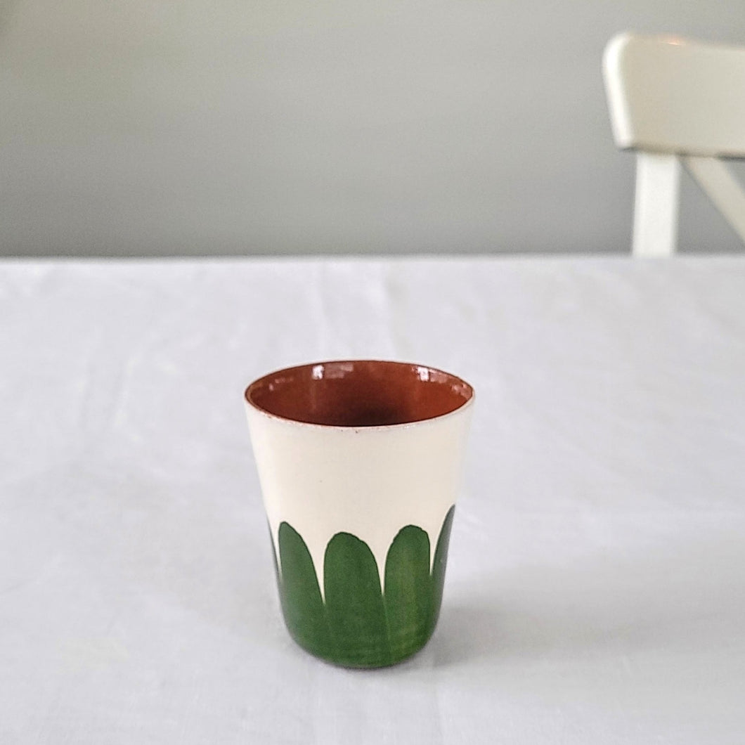 Espressobecher Säulen grün