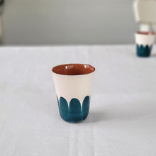 Load image into Gallery viewer, Petrol espresso mug columns
