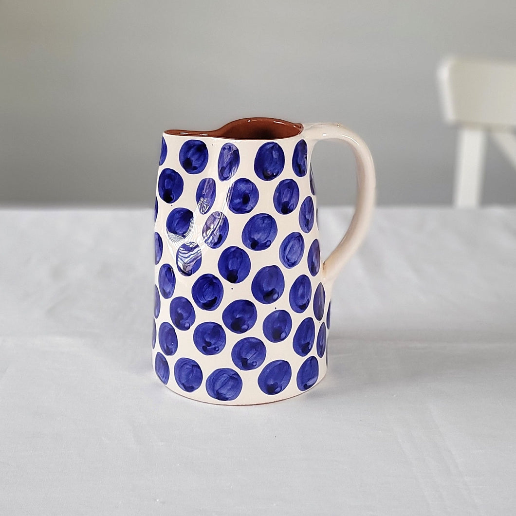 Pitcher 1 l dots navy blue
