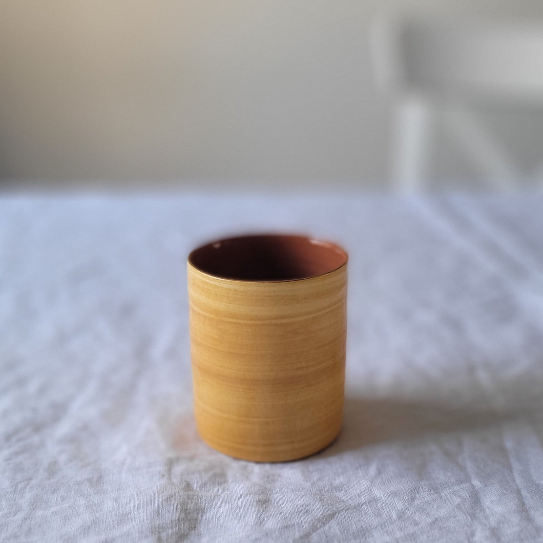 Tasse à café uni ocre