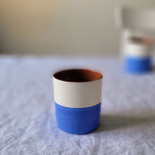 Load image into Gallery viewer, Coffee mug half blue
