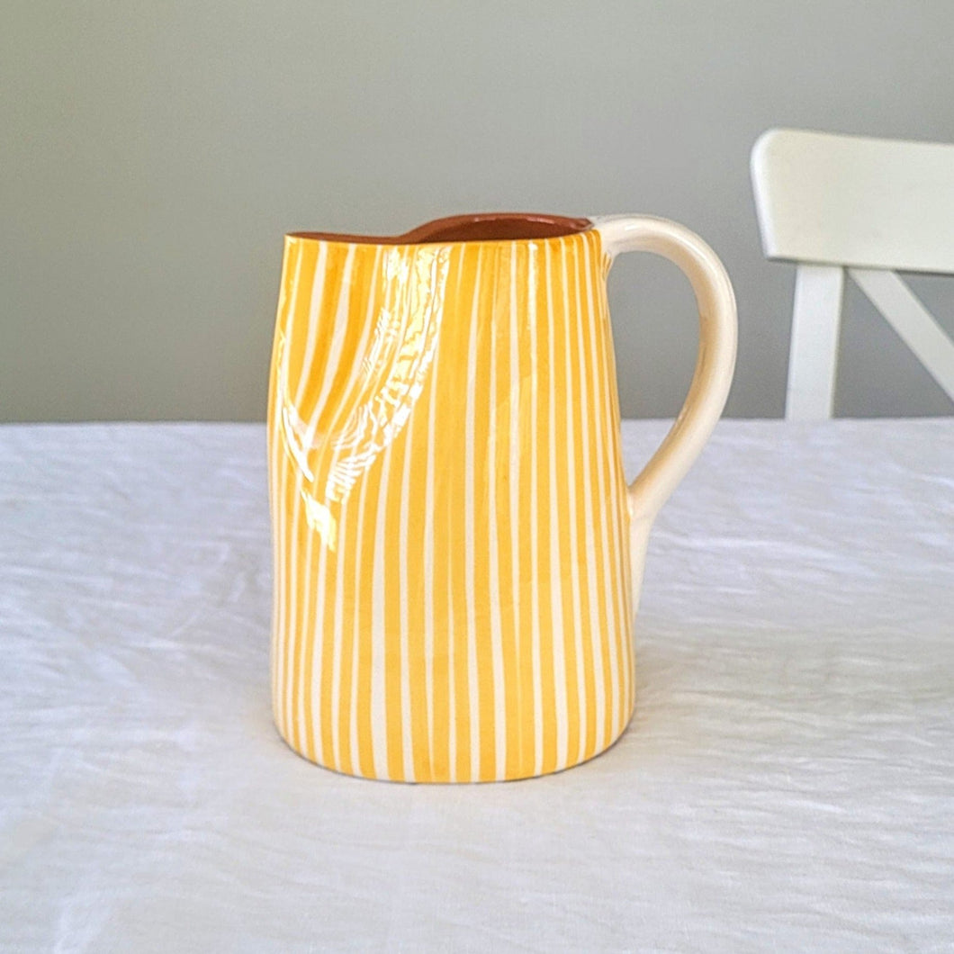 Pichet 1 l ocre rayé