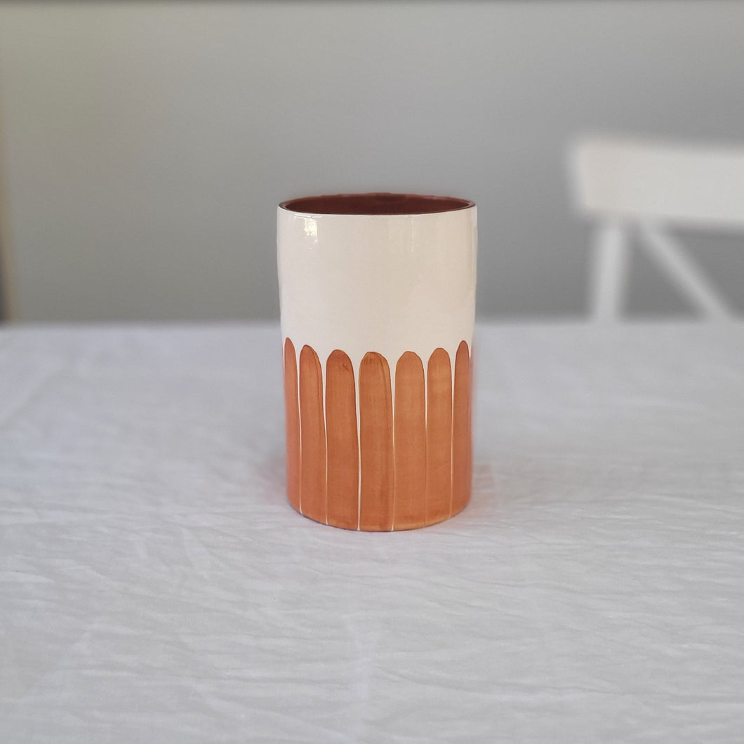 Gerade Vase Säulen rost