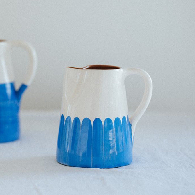 Pitcher 0.6 l columns blue