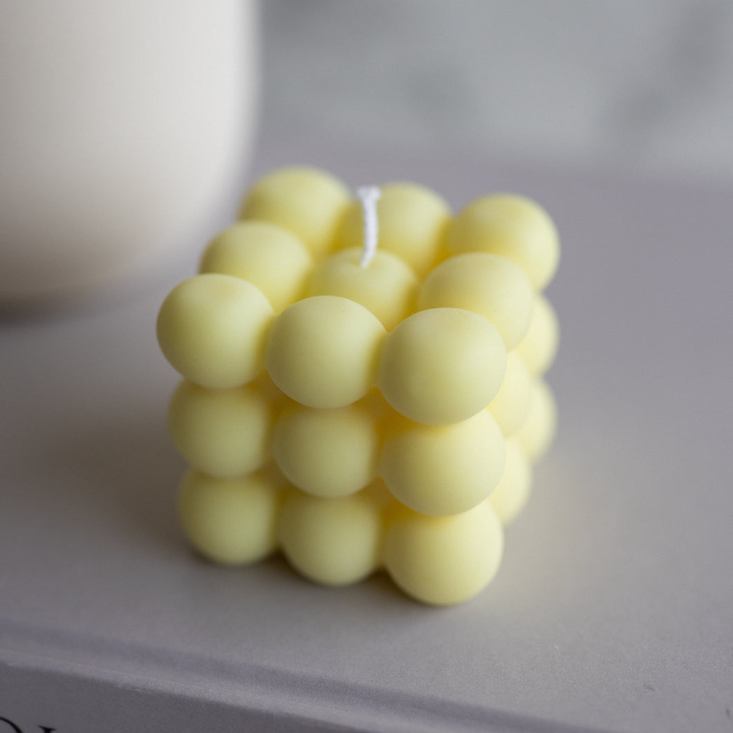 Bubble Kerze aus Sojawachs banana