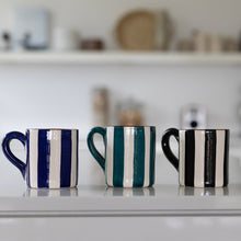 Load image into Gallery viewer, Stripe Mug petrol
