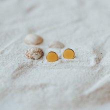 Load image into Gallery viewer, Ceramic earrings mini yellow gold
