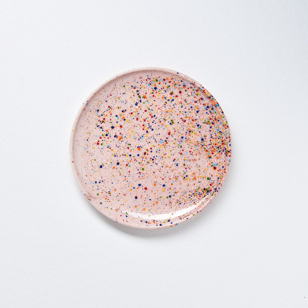 Plate large confetti blush