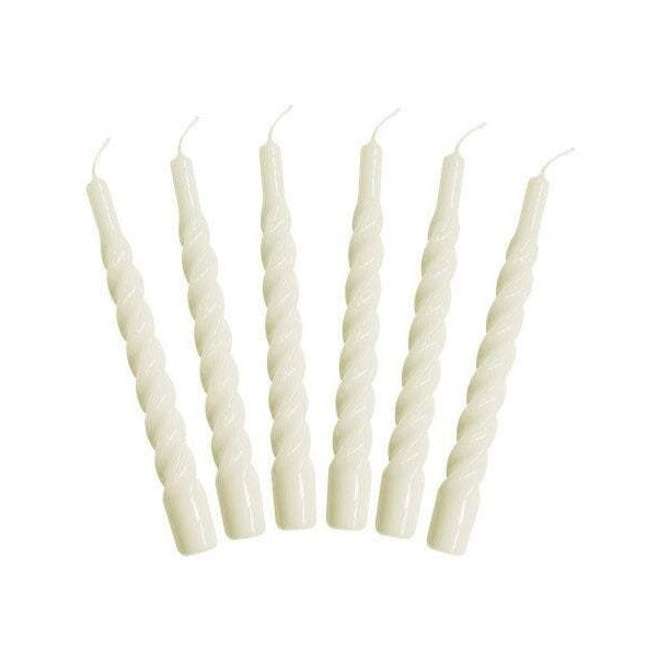 Gedrehte Kerze creme